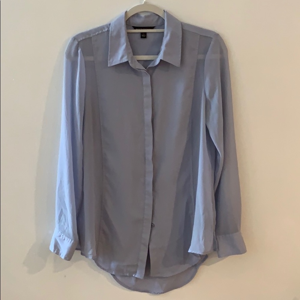 Pale blue sheer blouse